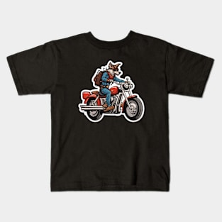 Cool Wolf Rider Kids T-Shirt